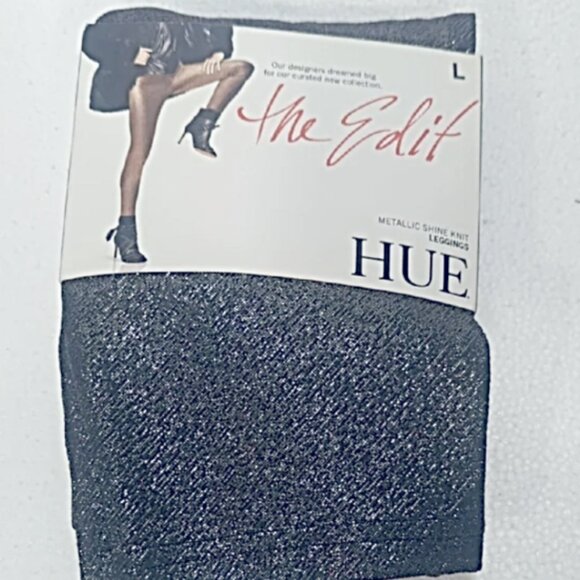 HUE Accessories - HUE Glittery Black Knit Leggings